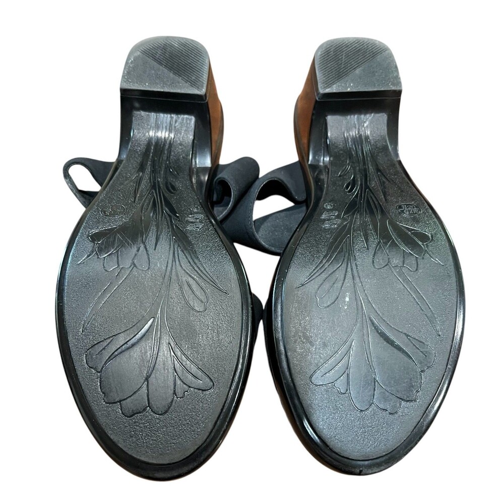 Onex Sonic Black w Silver Dots Comfort Slide Sandals Heels  US 8  Summer Vacay - Picture 8 of 13